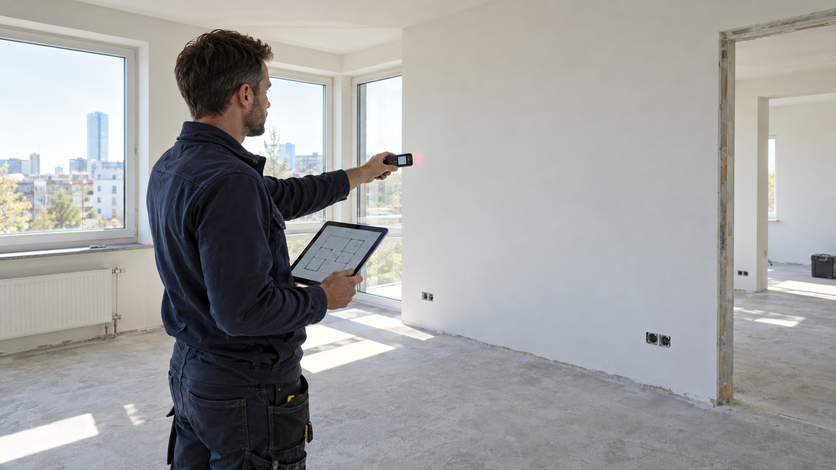 Relevé intérieur d’un bâtiment avec un lasermètre